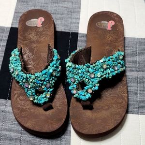 Justin Boots ladies sandals, size 10